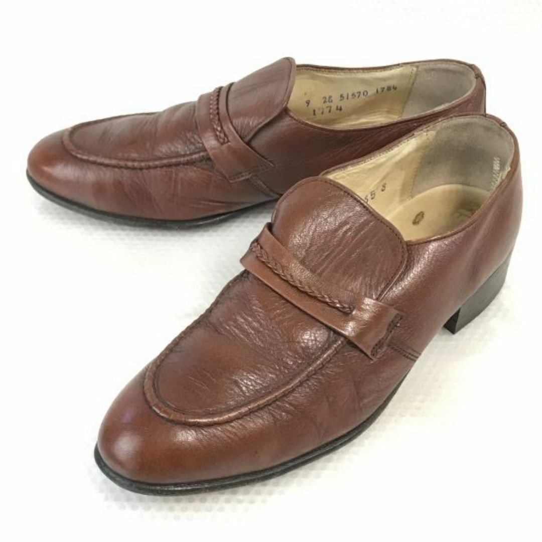 カナダ製/Vintage★Sanitiged ISECD★スチールトゥ/スリッポンシューズ【9/26.5-27.0/茶/BROWN】安全靴/セーフティー/dress shoes◆bJ-90 BUZZBERG メンズの靴/シューズ(スリッポン/モカシン)の商品写真