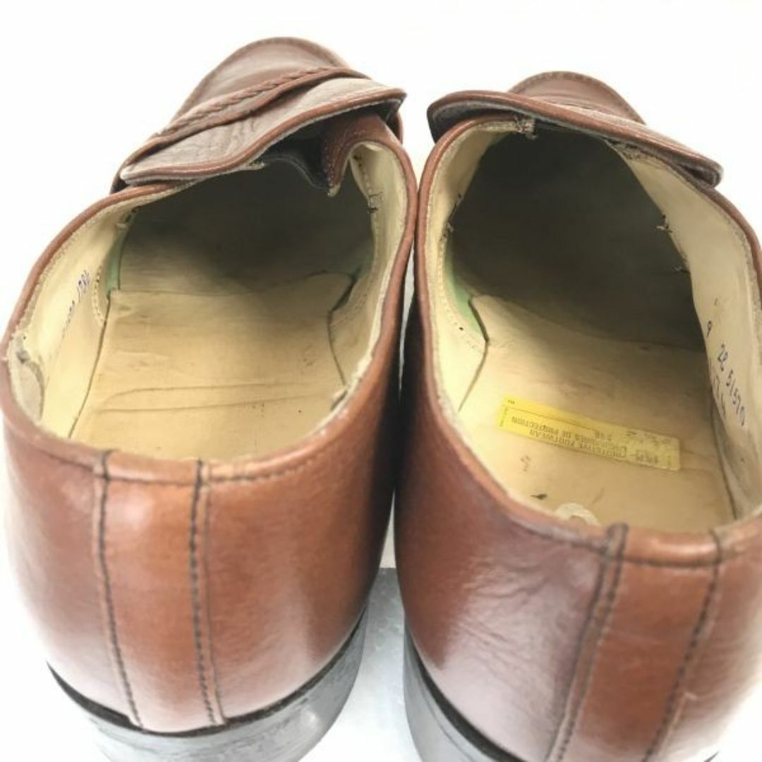 カナダ製/Vintage★Sanitiged ISECD★スチールトゥ/スリッポンシューズ【9/26.5-27.0/茶/BROWN】安全靴/セーフティー/dress shoes◆bJ-90 BUZZBERG メンズの靴/シューズ(スリッポン/モカシン)の商品写真