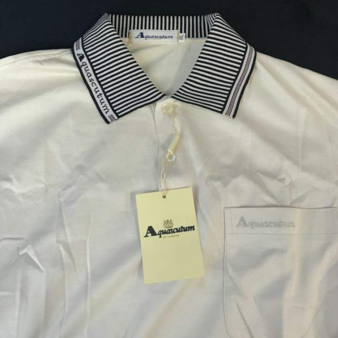 AQUA SCUTUM(アクアスキュータム)のタグ付新古品★Aquascutum★半袖ポロシャツ【Mens size -XXL/beige/ベージュ】Tops/Shirts◆senBH193 #BUZZBERG メンズのトップス(ポロシャツ)の商品写真