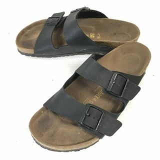 ビルケンシュトック(BIRKENSTOCK)のドイツ製★ビルケンシュトック/birkenstock★コンフォート/レザーサンダル【27.0/42/黒/BLACK】Shoes/sandal◆Q-154#BUZZBERG(サンダル)