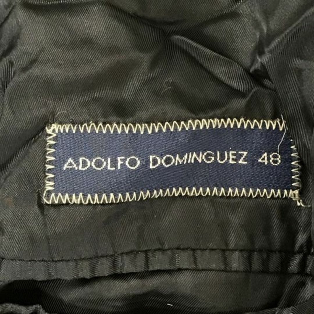 スペイン製/ビンテージ★ADOLFO DOMINGUEZ/アドルフォドミンゲス★ウール/チェスターコート【サイズ48/黒/ブラック】80s-90s?◆BG45 #BUZZBERG メンズのジャケット/アウター(チェスターコート)の商品写真