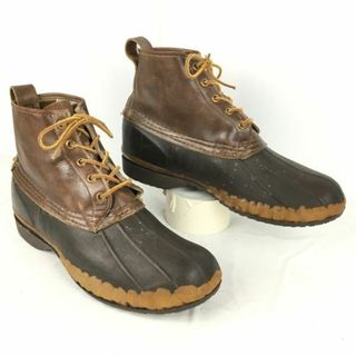 70s-80s?/MAINE/USA製/Vintage★L.L.BEAN/エルエルビーン【26.5-27.5cm程度　BROWN】ショート丈/ビーンブーツ/LEATHER/SHOES　管No.YA227 #BUZZBERG(ブーツ)