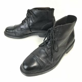 ドイツ製★Lloyd/ロイド★本革/踵ゴア/チャッカ/ショートブーツ【42/8F/26.5/黒/BLACK】ストレートチップ/バックゴア/Shoes◆bWB93-26　#BUZZBERG(ブーツ)