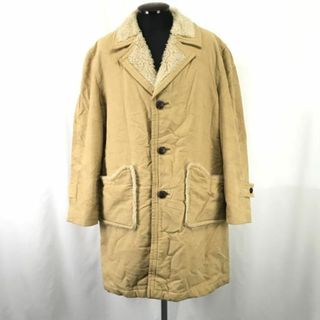 90s?★Pietoro/ピエトロ★暖かボア裏地/ムートン調/チェスターコート【Mens size -LL/ベージュ/beige】Coats/Jakets/Jumpers◆cBH277 #BUZZBERG(チェスターコート)