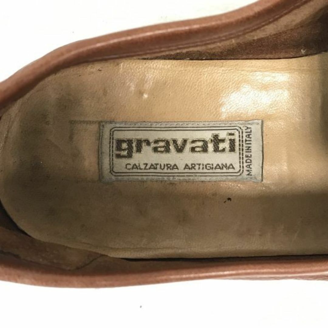 80s-90s/Vintage/イタリア製★グラバティ/gravati★本革/ローファー/モカシン【7/25.5-26.0/茶/BROWN】ビジネス/dress shoes◆cF-169  #BUZZBERG メンズの靴/シューズ(スリッポン/モカシン)の商品写真