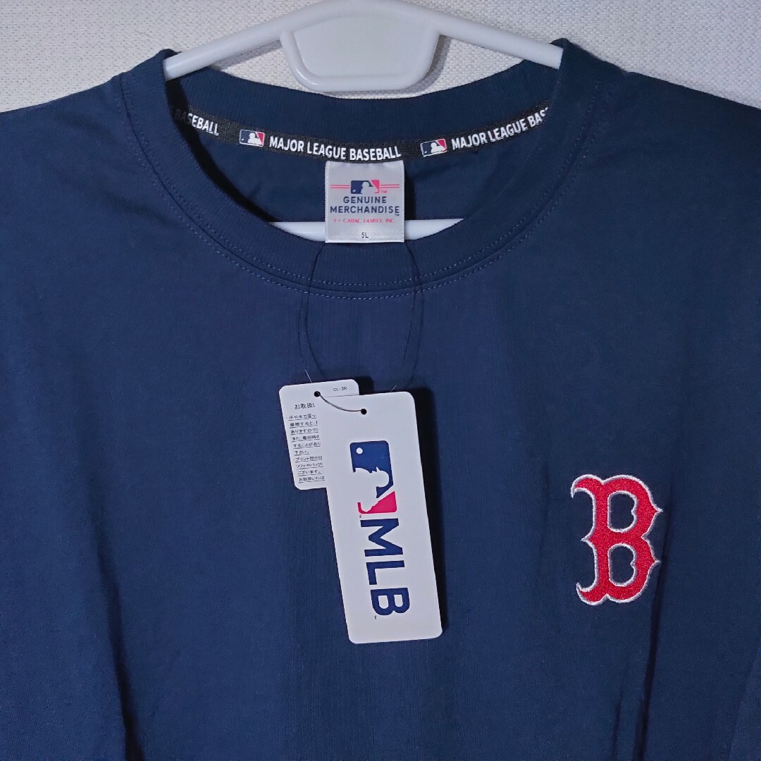 MLB(メジャーリーグベースボール)の新品 Tシャツ 5L レッドソックス MBL メジャーリーグ 吉田正尚 ワッペン メンズのトップス(Tシャツ/カットソー(半袖/袖なし))の商品写真