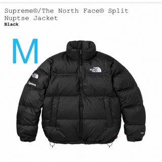 Supreme TNF Split Nuptse Jacket Black M