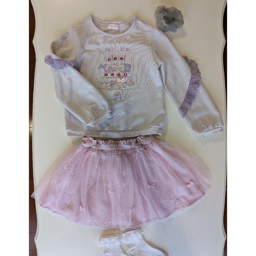 mezzo piano(メゾピアノ)のメゾピアノ　130 　トレーナー　パープル キッズ/ベビー/マタニティのキッズ服女の子用(90cm~)(Tシャツ/カットソー)の商品写真