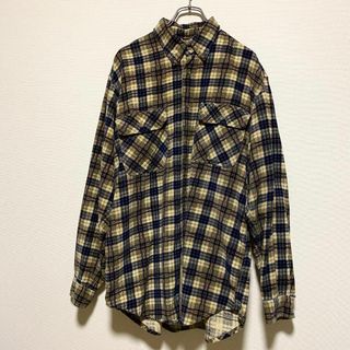 ヴィンテージ(VINTAGE)のアメリカ古着　90s ヴィンテージ　ネルシャツ　長袖　シャツ　チェック柄(シャツ)