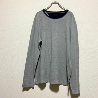 ノーティカ(NAUTICA)のアメリカ古着　NAUTICA　サーマルカットソー　ワッフル生地　刺繍　J357(Tシャツ/カットソー(七分/長袖))