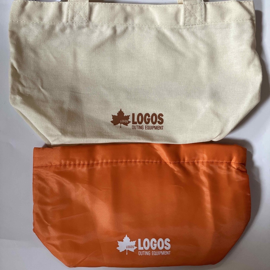 LOGOS(ロゴス)の新品未使用 logos ロゴス 生成りのトートバッグとオレンジ保冷バッグのセット レディースのバッグ(トートバッグ)の商品写真