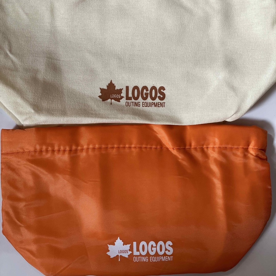LOGOS(ロゴス)の新品未使用 logos ロゴス 生成りのトートバッグとオレンジ保冷バッグのセット レディースのバッグ(トートバッグ)の商品写真