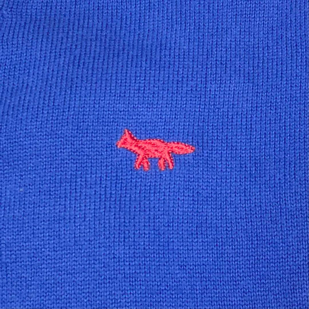 MAISON KITSUNE'(メゾンキツネ)のメゾンキツネ　カーディガン　刺繍　バイカラー　イタリア製　Mサイズ メンズのトップス(カーディガン)の商品写真