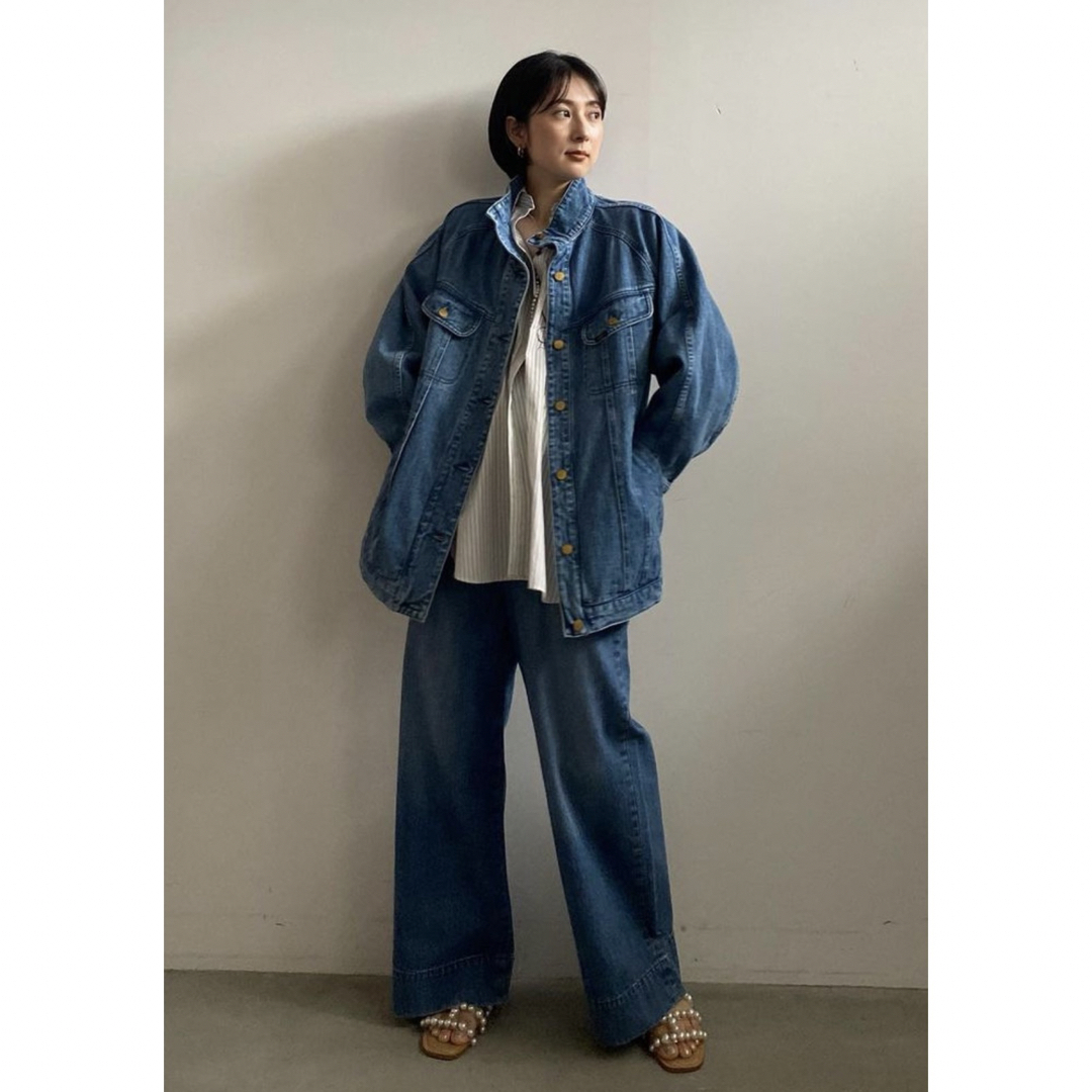 Ameri VINTAGE(アメリヴィンテージ)の新品☆アメリAMERI×Lee OVERSIZE DENIM JACKET レディースのジャケット/アウター(Gジャン/デニムジャケット)の商品写真