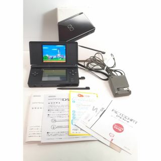 ニンテンドーDS(ニンテンドーDS)の★動作品★ ニンテンドーDS Lite ジェットブラック　箱つき　フルセット(携帯用ゲーム機本体)