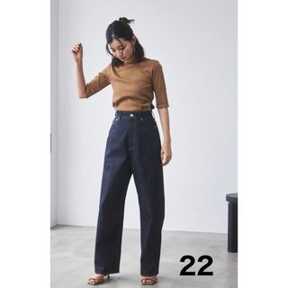 ヤヌーク(YANUK)の美品✨YANUK  JOAN ルーズストレートジーンズ　22インチ(デニム/ジーンズ)