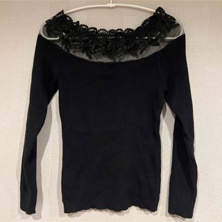 セシルマクビー(CECIL McBEE)のシアー トップス カットソー シースルー 花柄レース 綺麗系上品 セシルマクビー(カットソー(長袖/七分))