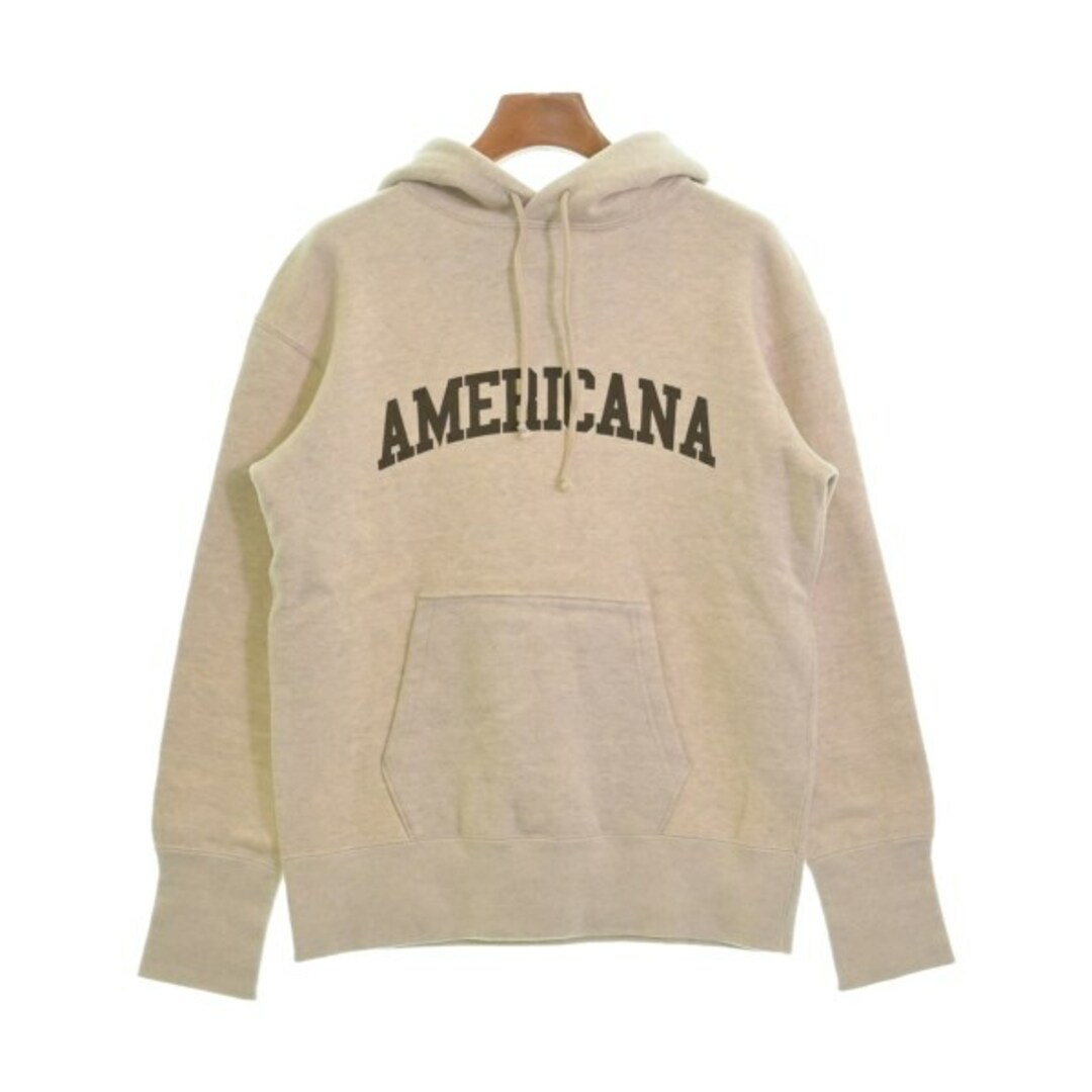 AMERICANA(アメリカーナ)のAmericana アメリカーナ パーカー -(M位) ベージュ 【古着】【中古】 レディースのトップス(パーカー)の商品写真