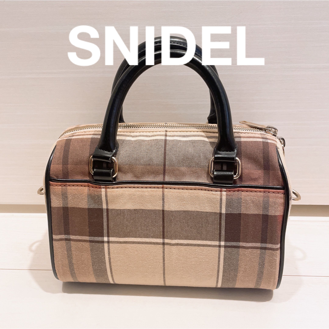 SNIDEL(スナイデル)のSNIDEL ミニボストンバッグ ハンドバッグ ショルダーバッグ リリーブラウン レディースのバッグ(ショルダーバッグ)の商品写真