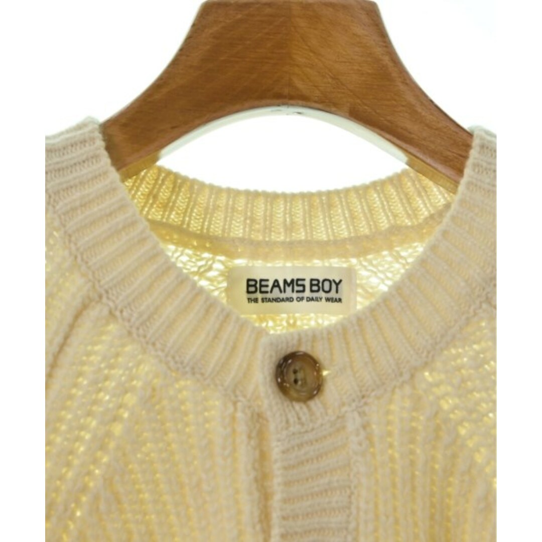 BEAMS BOY(ビームスボーイ)のBEAMS BOY ビームスボーイ カーディガン -(M位) アイボリー 【古着】【中古】 レディースのトップス(カーディガン)の商品写真