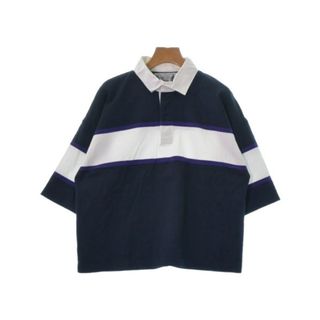 ビームスボーイ(BEAMS BOY)のBEAMS BOY ビームスボーイ ポロシャツ M 紺x白x紫 【古着】【中古】(ポロシャツ)