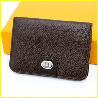 ダンヒル(Dunhill)の★美品★ ダンヒル カードケース ブラウン コンパクト 名刺入れ(名刺入れ/定期入れ)