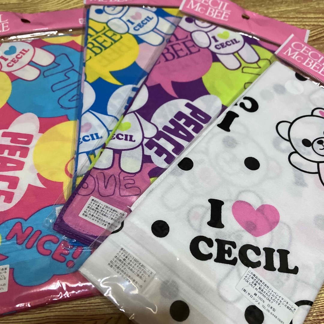 CECIL McBEE(セシルマクビー)のランチクロス まとめ売り セシルマクビー 4枚 バラ売り可 インテリア/住まい/日用品のキッチン/食器(弁当用品)の商品写真