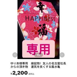 ゆりあ様専用　縁起物！友人の名古屋社長からの頂き物　運気を良くする風水亀(その他)