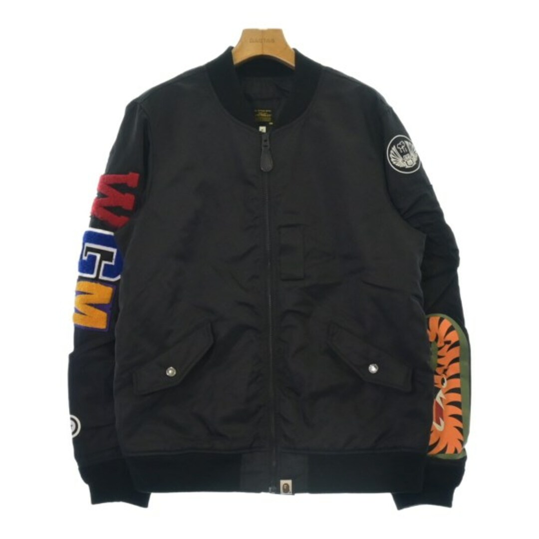 A BATHING APE(アベイシングエイプ)のA BATHING APE アベイシングエイプ ミリタリーブルゾン M 黒 【古着】【中古】 メンズのジャケット/アウター(ミリタリージャケット)の商品写真