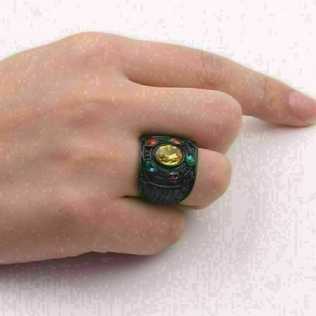 【R026】リング　メンズ　指輪　ブラック　黒　チタン　20号 メンズのアクセサリー(リング(指輪))の商品写真