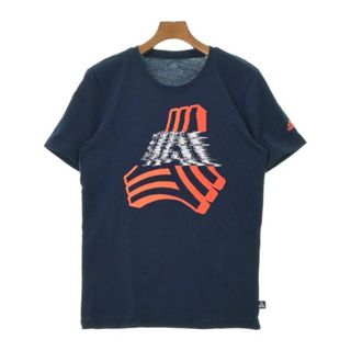 アディダス(adidas)のadidas アディダス Tシャツ・カットソー S 紺 【古着】【中古】(Tシャツ/カットソー(半袖/袖なし))