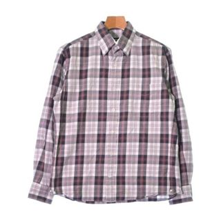 アクアスキュータム(AQUA SCUTUM)のAQUASCUTUM カジュアルシャツ L 白x黒x赤等(チェック) 【古着】【中古】(シャツ)