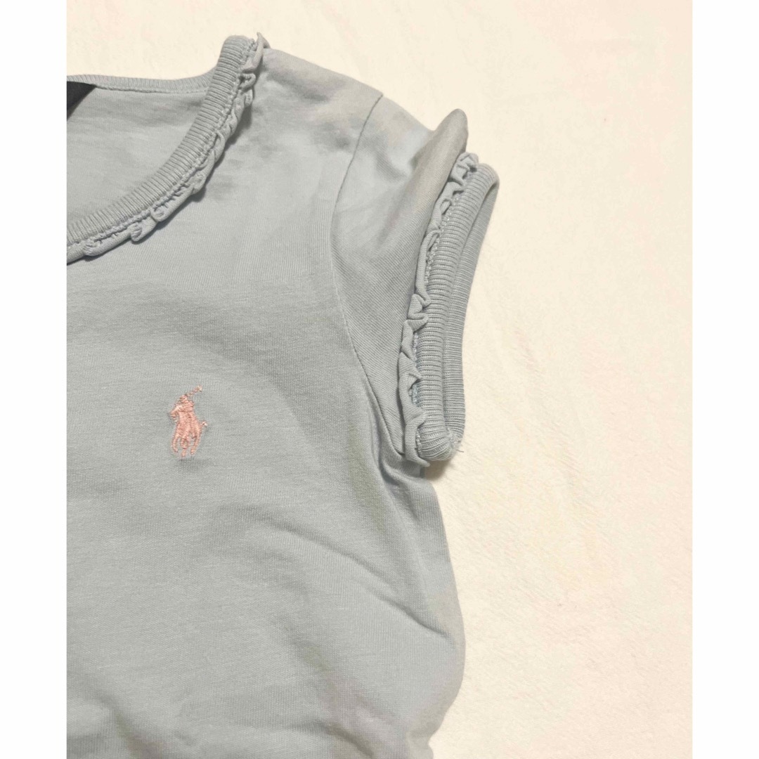 POLO RALPH LAUREN(ポロラルフローレン)の美品 POLO 子供服　110センチ ブルー　ポロラルフローレン 半袖Tシャツ キッズ/ベビー/マタニティのキッズ服女の子用(90cm~)(Tシャツ/カットソー)の商品写真