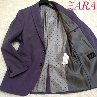 ザラ(ZARA)の✨希少サイズＸＬ＆美品✨　ZARA　テーラードジャケット　派手裏地(テーラードジャケット)