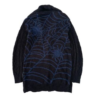 ヒステリックグラマー(HYSTERIC GLAMOUR)の美品 HYSTERIC GLAMOUR スパイダー柄 ニットカーディガン 羽織(カーディガン)