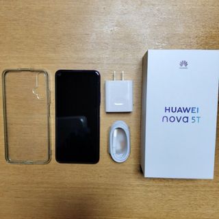 ファーウェイ(HUAWEI)の【難有格安】HUAWAI nova 5T サマーパープル(スマートフォン本体)