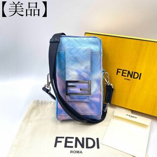 フェンディ(FENDI)の美品✨ フェンディ 7AS056 スマホホルダー ショルダーバッグ キャンバス(ショルダーバッグ)