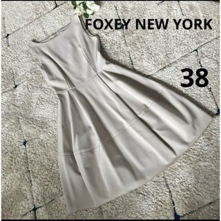 フォクシーニューヨーク(FOXEY NEW YORK)の【美品✨】フォクシーニューヨーク　バロン　ワンピース　ノースリーブ　38 M(ひざ丈ワンピース)