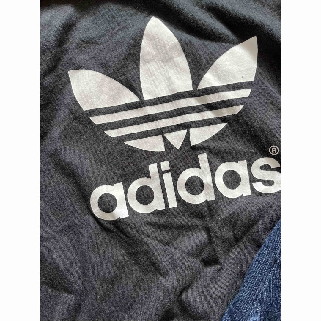 Originals（adidas）(オリジナルス)の美品　adidas Tシャツ　無印良品　ストレッチデニム　110 120 キッズ/ベビー/マタニティのキッズ服男の子用(90cm~)(Tシャツ/カットソー)の商品写真