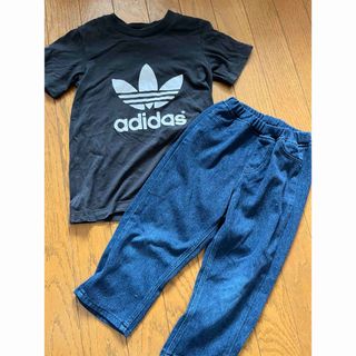 オリジナルス(Originals（adidas）)の美品　adidas Tシャツ　無印良品　ストレッチデニム　110 120(Tシャツ/カットソー)