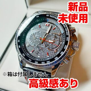 MEGIR社 新品アナログ腕時計 3気圧防水 本革レザーブラック黒4(腕時計(アナログ))