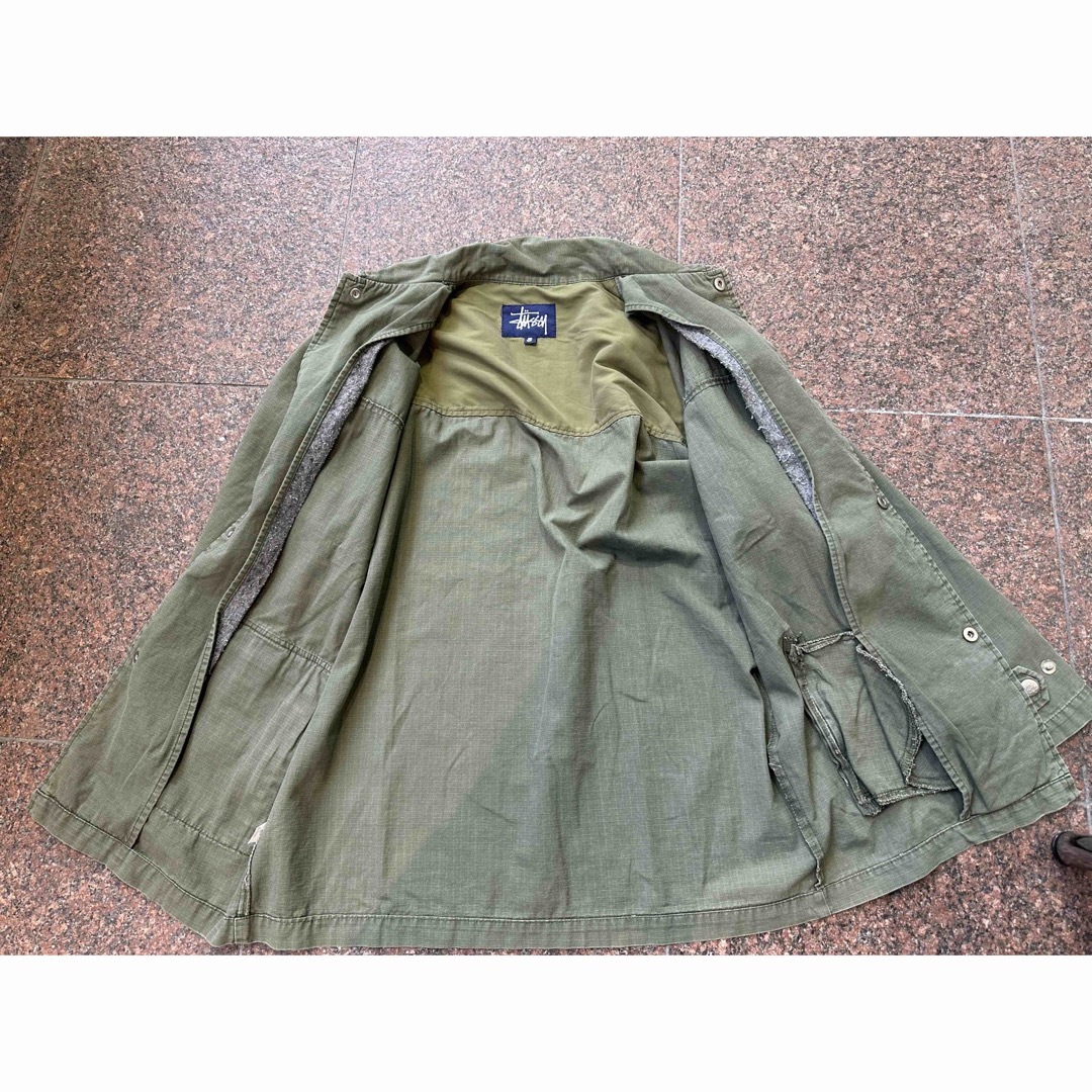 STUSSY - 90s USA製 OLD STUSSY リップストップ ミリタリー JKT STUSSY - 90s USA製 OLD STUSSY リップストップ ミリタリー JKT