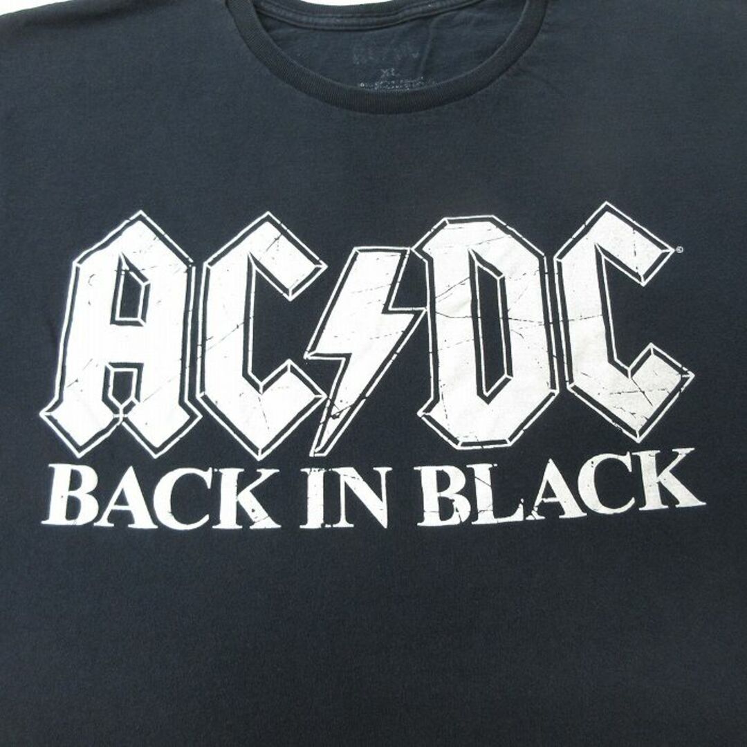 XL★古着 半袖 ロック バンド Tシャツ メンズ AC/DC 大きいサイズ コットン クルーネック 黒 ブラック 24apr05 中古 メンズのトップス(Tシャツ/カットソー(半袖/袖なし))の商品写真