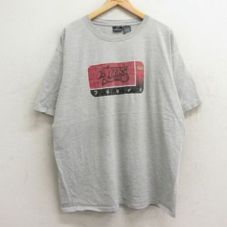 フィラ(FILA)のXL★古着 半袖 ビンテージ Tシャツ メンズ 00年代 00s NBA フィラデルフィアセブンティシクサーズ 76ers 大きいサイズ クルーネック グレー 霜降り バスケットボール 24apr05 中古(Tシャツ/カットソー(半袖/袖なし))