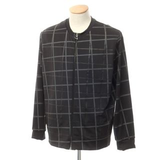 バレンシアガ(Balenciaga)の【中古】バレンシアガ BALENCIAGA ジャージーポリエステル チェック ジップアップブルゾン ブラック【サイズＳ】【メンズ】(その他)