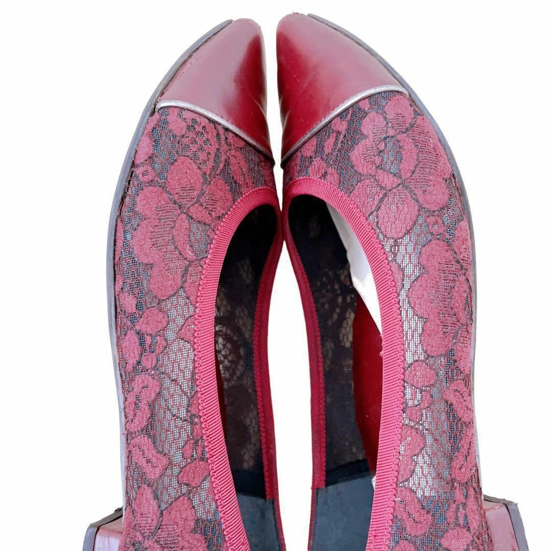 【ヴェリココ】velokokoフラットパンプス25.5cm 花柄パンプス レース レディースの靴/シューズ(ハイヒール/パンプス)の商品写真