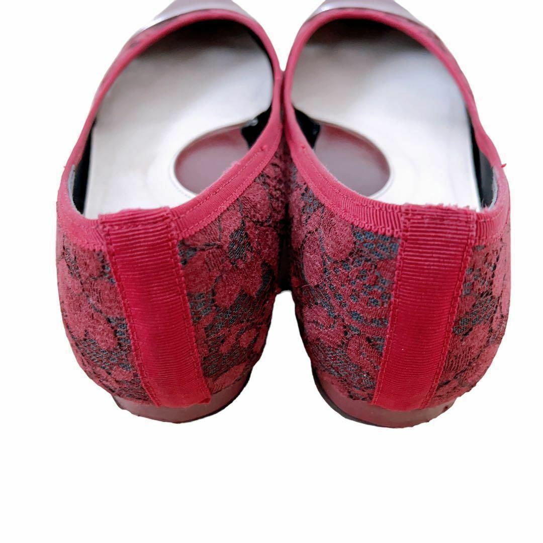 【ヴェリココ】velokokoフラットパンプス25.5cm 花柄パンプス レース レディースの靴/シューズ(ハイヒール/パンプス)の商品写真