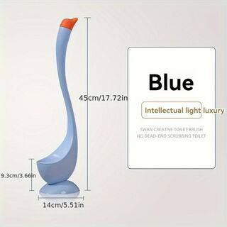 トイレブラシ ユニーク 白鳥 機能性 収納 ケース Blue(その他)