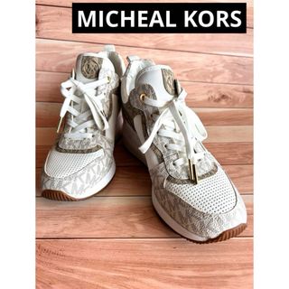 Michael Kors - MICHAEL KORS スニーカー 23cm 6M 白/茶の通販 by エア Michael Kors - MICHAEL KORS スニーカー 23cm 6M 白/茶の通販 by エア