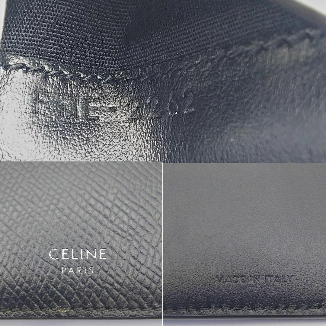 celine(セリーヌ)のセリーヌ バイフォールドウォレット 二つ折り財布 札入れ カーフレザー ブラック レディースのファッション小物(財布)の商品写真